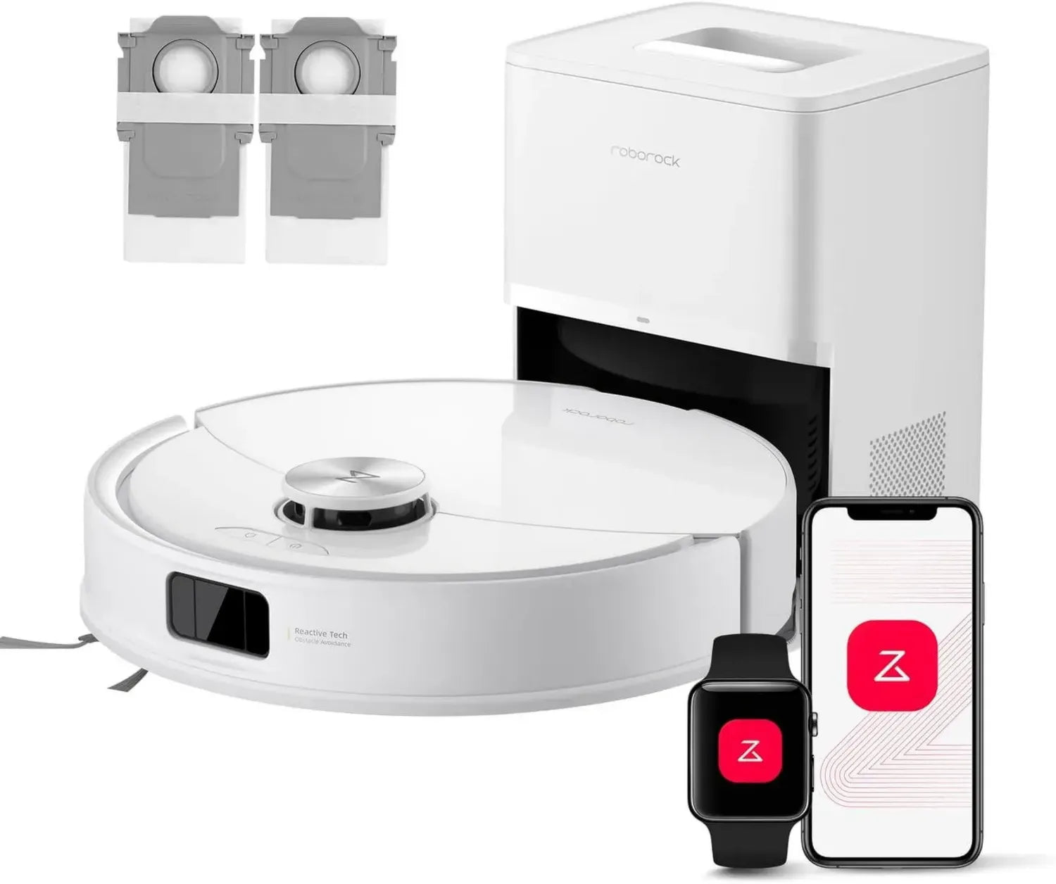 Roborock Q10 S5+ - Saugroboter mit Wischen, 10.000 Pa Saugleistung, Anti-Verhedderung, Automatisches Wischen, Für Tierhaare und alle Böden, Weiß