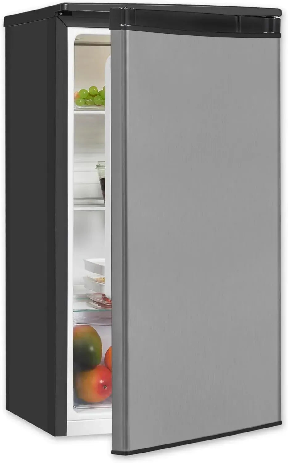 Kompakter Vollraum-Kühlschrank in Edelstahloptik, 75L, ohne Gefrierfach