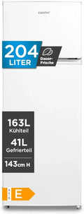 Comfee Kühl-Gefrierkombination, 143 cm, LED-Beleuchtung, reversibles Türscharnier, Weiß