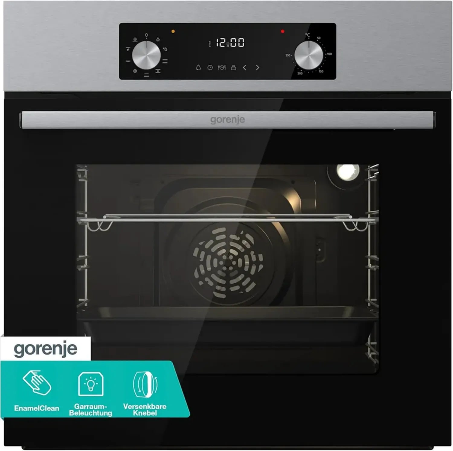 Gorenje BOA6737AO1X Einbaubackofen 73L - Heißluft, EcoClean, 9 Programme, Energieklasse A