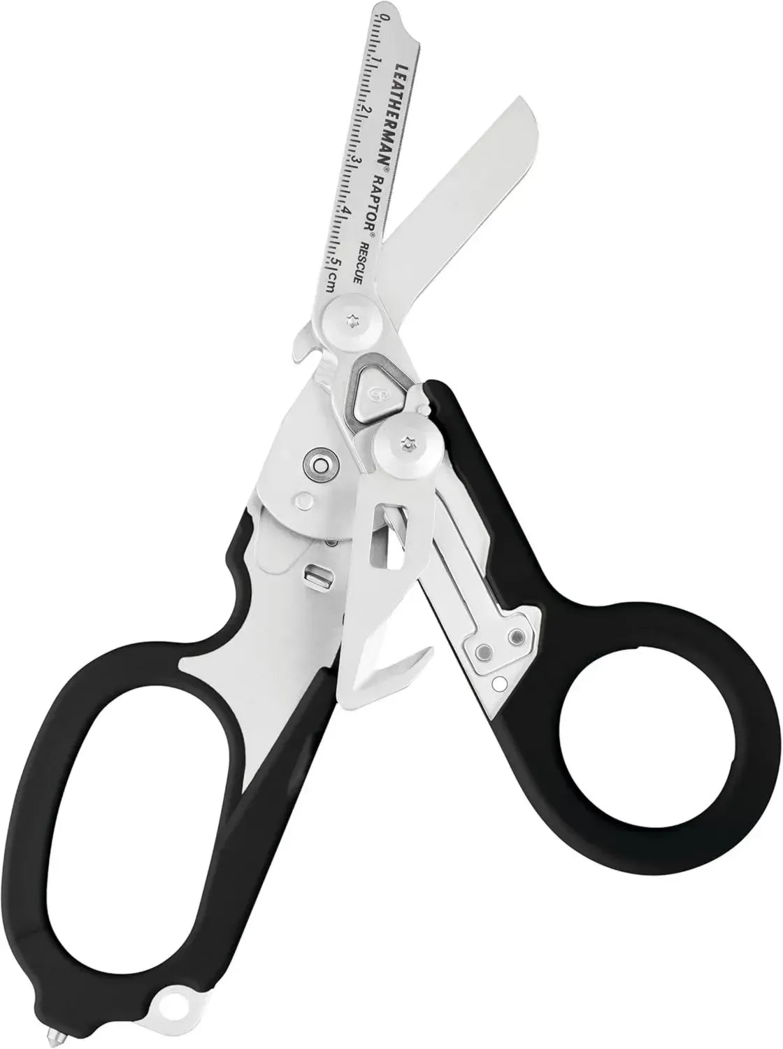 Leatherman Raptor Rettungsschere - Klappschere mit Gurtschneider und Glasbrecher für Notfallsituationen - Ideal für Rettungskräfte und Feuerwehr - Schwarz mit Molle-Holster