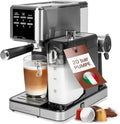 ProfiCook® 2in1 Espressomaschine für Pulverkaffee und Nespresso Kapseln, 20 bar, mit Milchsystem