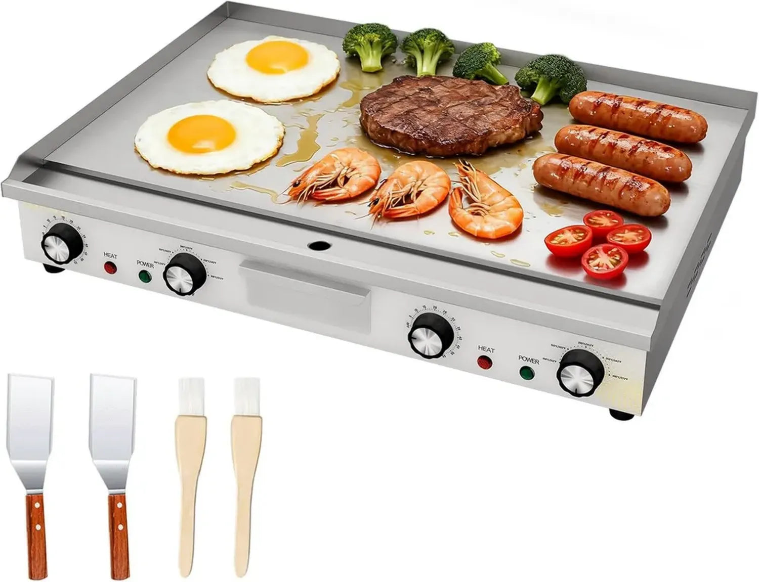 Profi Elektro-Tischgrill mit 66 cm Grillfläche und Zeitschaltuhr