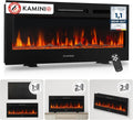 Elektrischer Kaminofen Marlon mit 3D-Flammen, 12 Farben und Fernbedienung, 42 Zoll