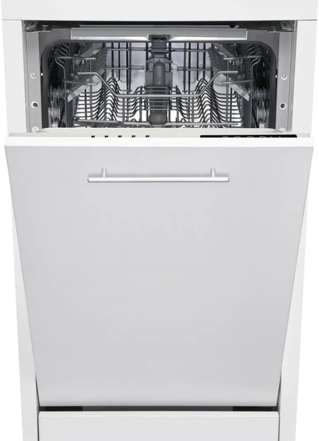 Integrierter Geschirrspüler 45 cm, 9 Maßgedecke, Eco & Intensiv, LED-Anzeige, Energieklasse E, Leise, Weiß, 5 Jahre Garantie