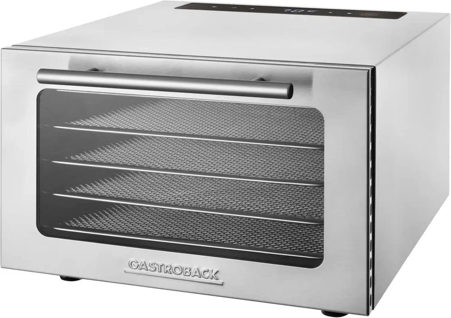 GASTROBACK Dörrautomat Mini, Kompakt & Hochwertig, 400W, Edelstahl, Silber