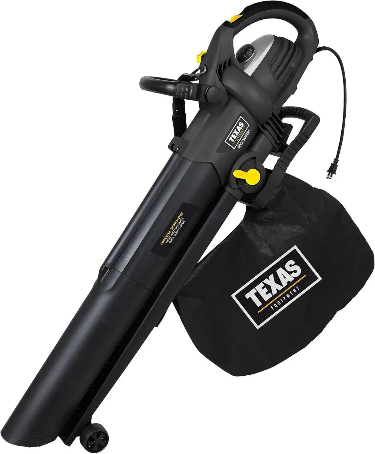 Leistungsstarker Laubsauger mit Mulchfunktion, 3000W, 30L Beutel