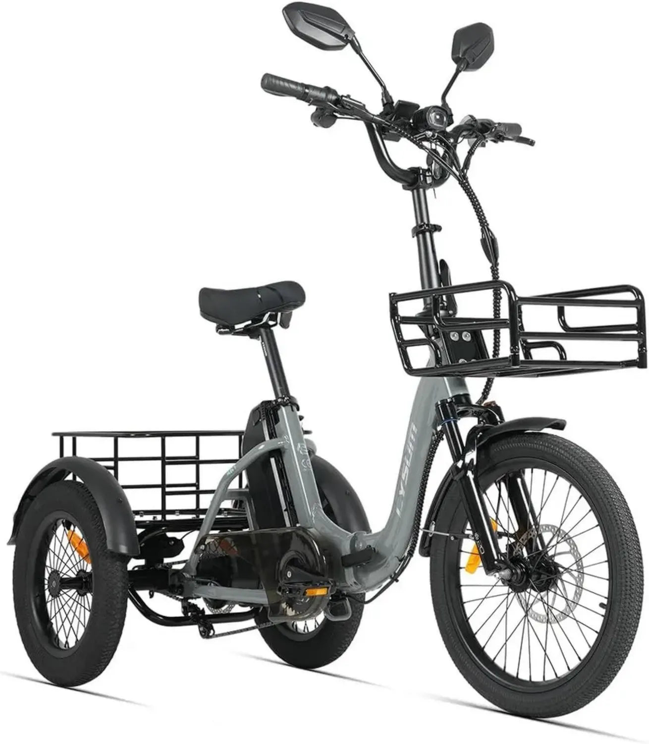 Cysum AG1 PRO E-Bike Dreirad für Erwachsene 16 Zoll, Klappbares Elektrodreirad mit 48V 20Ah Akku, 80 Nm Drehmoment