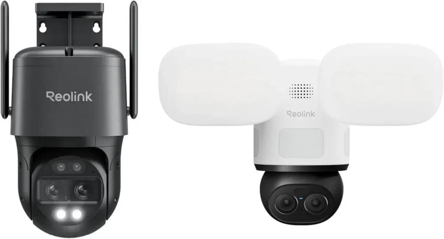 Reolink 4K 8MP PTZ WLAN-Überwachungskamera mit Auto-Tracking, Dual-Objektiv und Smart-Erkennung für Außenbereiche, inkl. TrackMix und TrackFlex Flutlicht