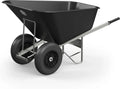 Kunststoff-Schubkarre 200L mit pannensicheren Twin Slim Reifen, schwarz – Perfekt für Landwirtschaft, Gärten und Ställe