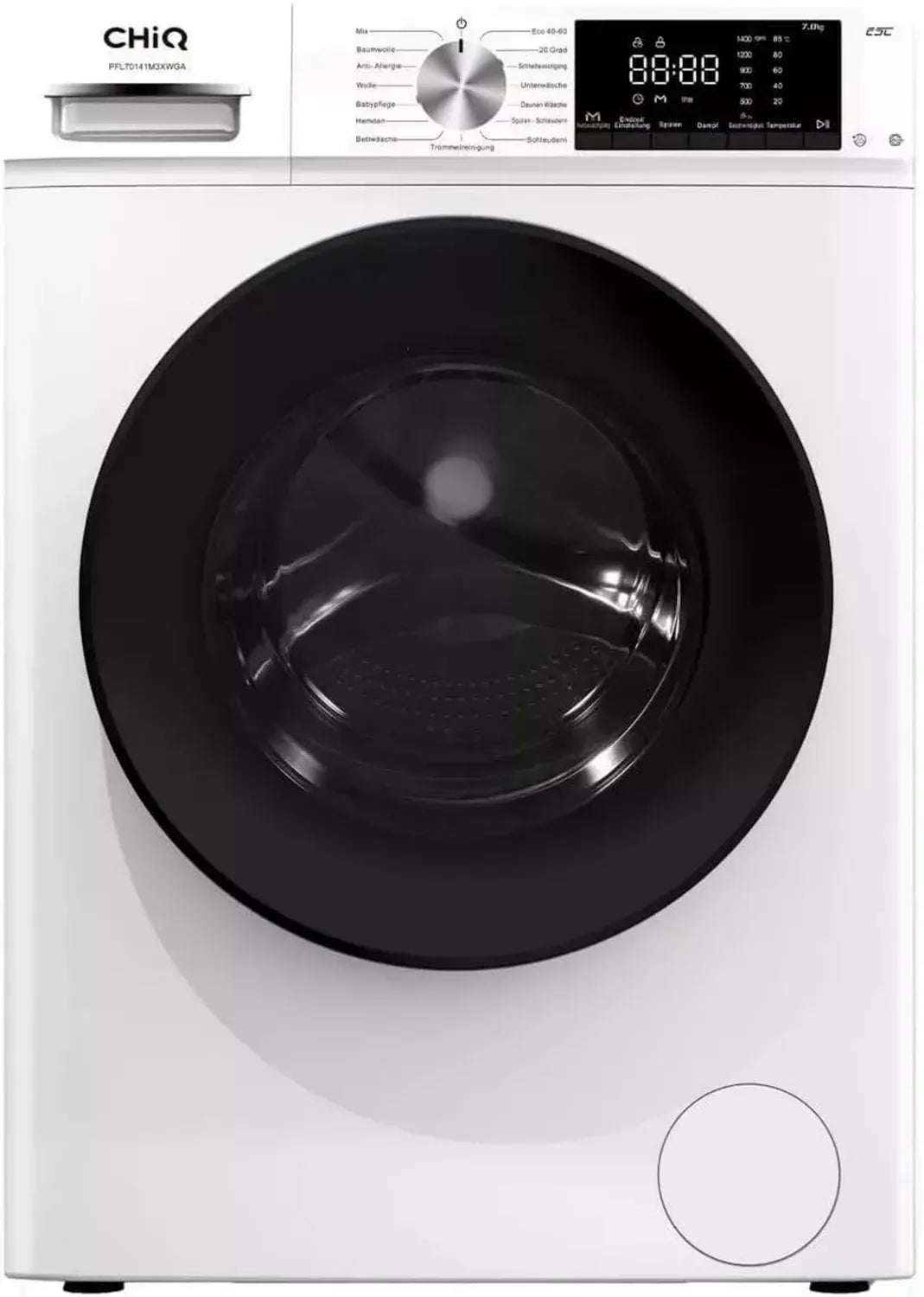 CHiQ 7kg Waschmaschine mit 1400 U/min, Weiß, Energieeffizient