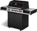 Enders® Gasgrill UNIQ 4 IK Cruster, 4 Brenner aus Edelstahl, TURBO ZONE™ 800 °C, SWITCH GRID™, HEAT RANGE™, SIMPLE CLEAN™, Doppelwandige Haube, GN ½ Container, Inkl. Bambusbrett