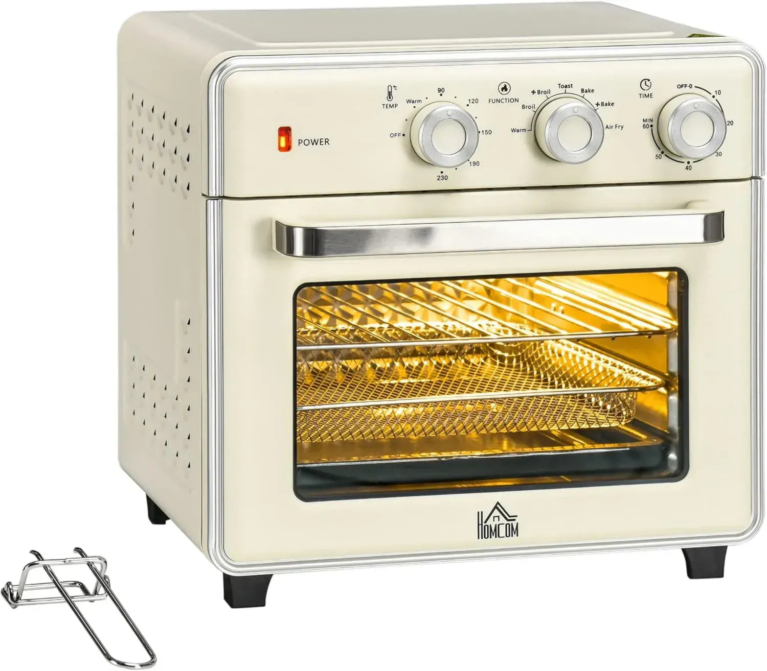 HOMCOM 20L Umluft-Minibackofen mit 5 Modi und 1400W