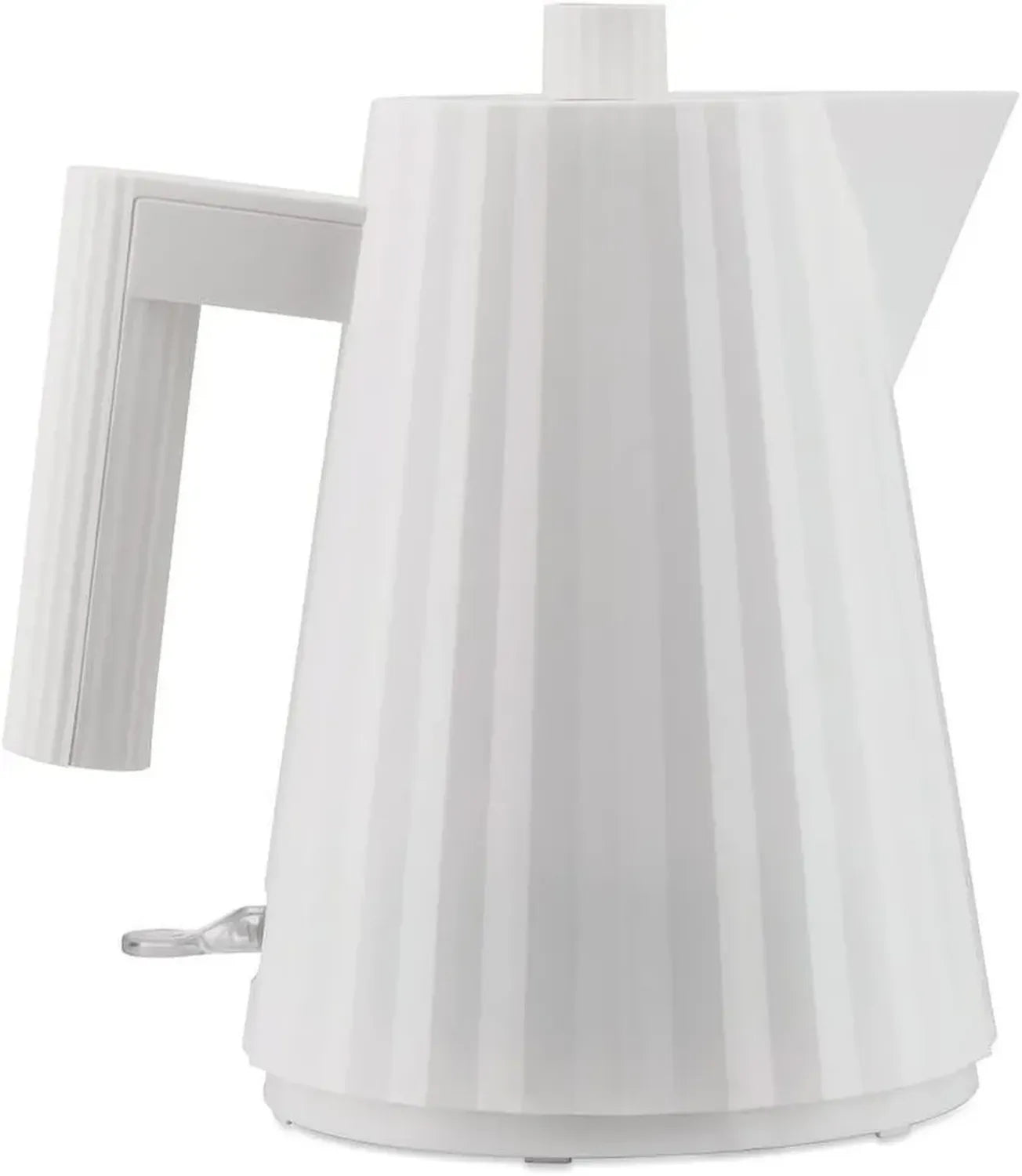 Alessi Plissé - Weißer 2400W Wasserkocher aus Harz, 1L, EU-Stecker