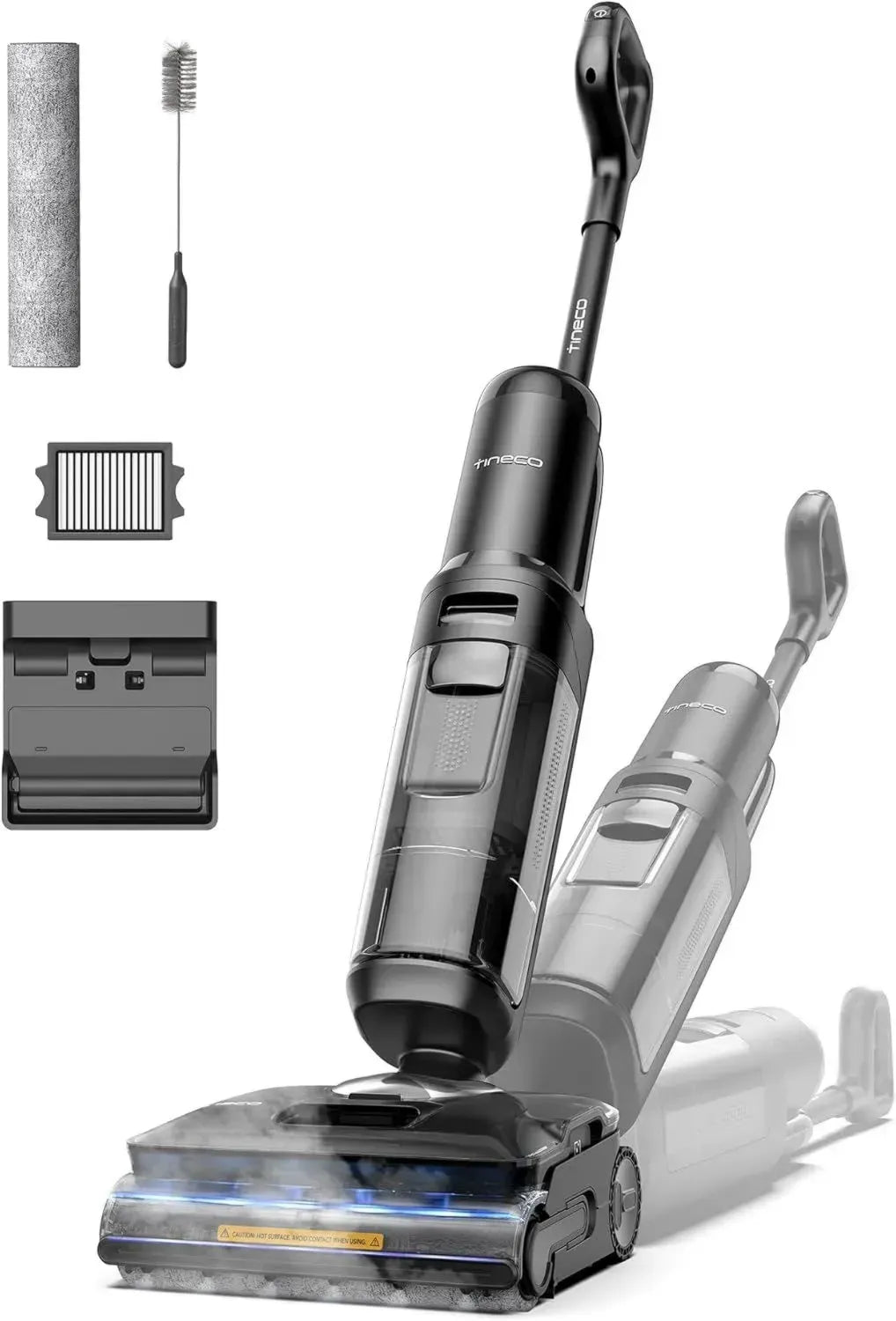 Tineco FLOOR ONE S7 Dampfsauger mit HyperSteam, 80 Min Laufzeit, Anti-Tangle-Technologie, Selbstreinigung, Kantenreinigung für hartnäckige Flecken