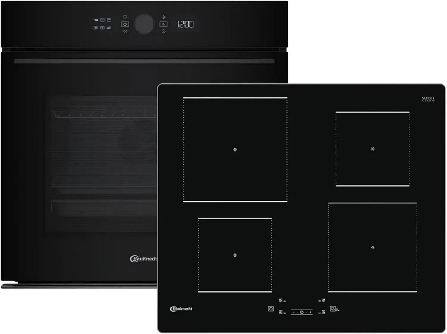 Bauknecht Set: Einbauherd BBI5S8HM1SK & Induktionskochfeld BQ 5160S AL