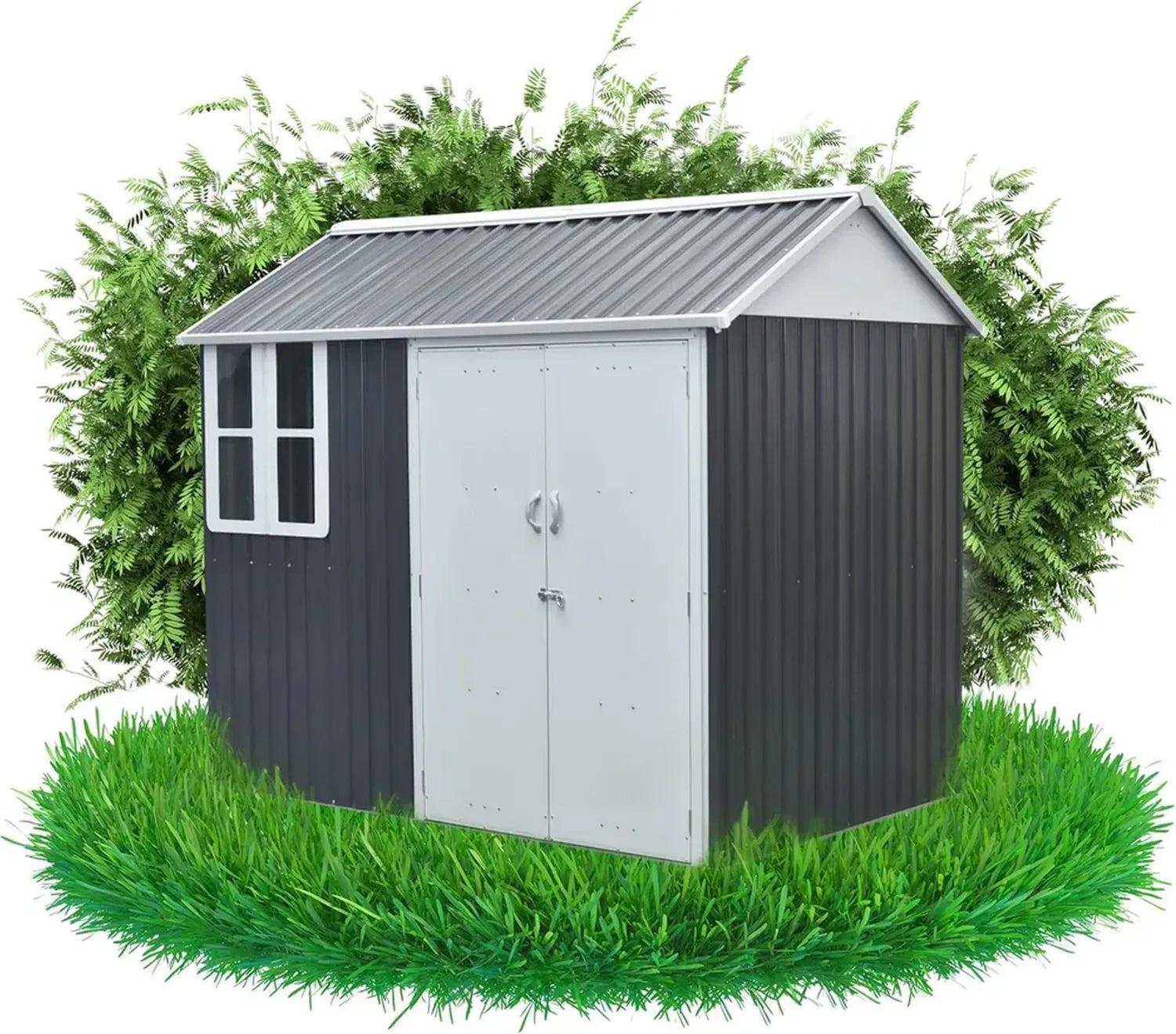 Metall Gartenhaus Betula 4,5 m² – Geräteschuppen & Fahrradgarage