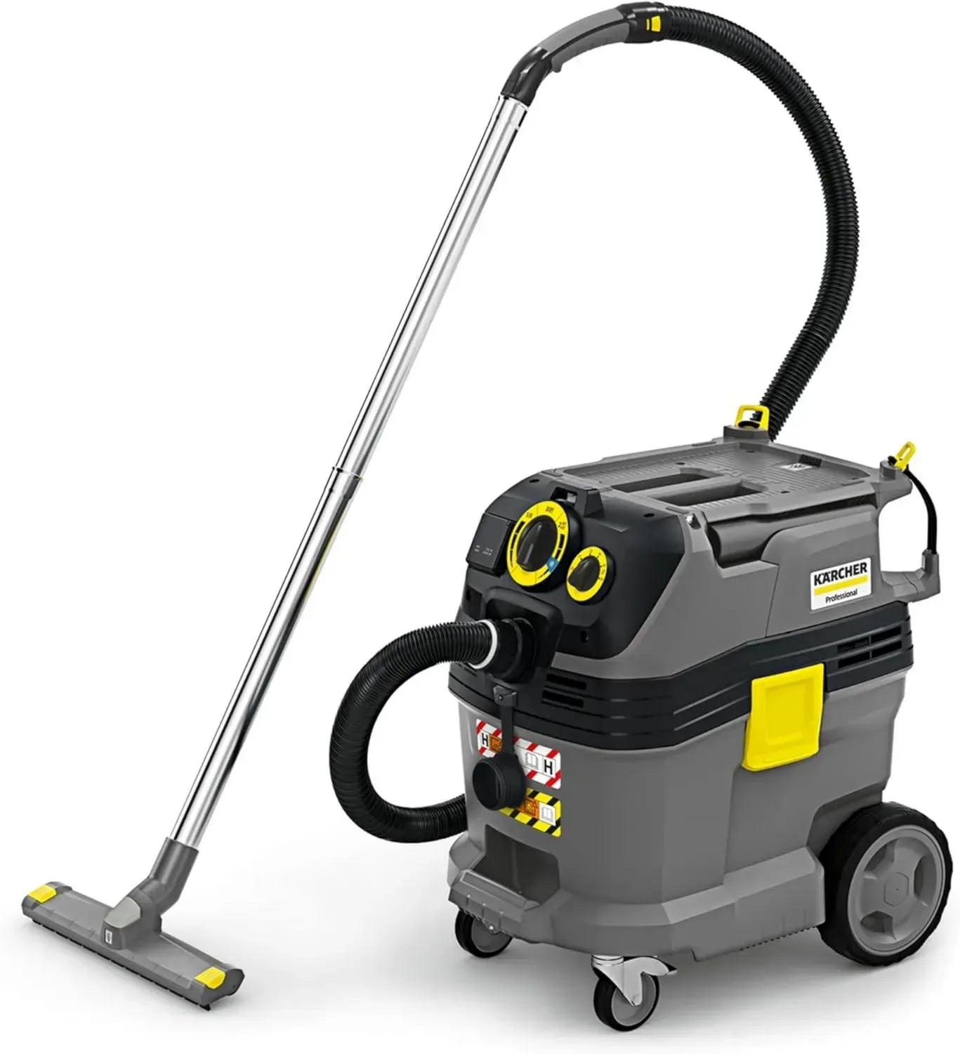 Kärcher Industriestaubsauger NT 30/1 Tact Te H, 1380 W Leistung, automatische Filterreinigung, 30 l Kunststofftank, 4 m Saugschlauch, 360 mm Nass-/Trockendüse, Gerätesteckdose
