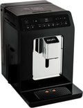 Krups Evidence Kaffeevollautomat mit OLED-Display und Barista Quattro Force, 12 Kaffee-Spezialitäten, 3 Tee-Optionen, One-Touch-Cappuccino, Doppel-Tassen-Betrieb, Schwarz-Chrom