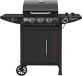 Royal Gourmet 4-Flammen Gasgrill mit Seitenbrenner und Unterschrank, 11,5 kW Leistung, ideal für Balkon und Garten, schwarz