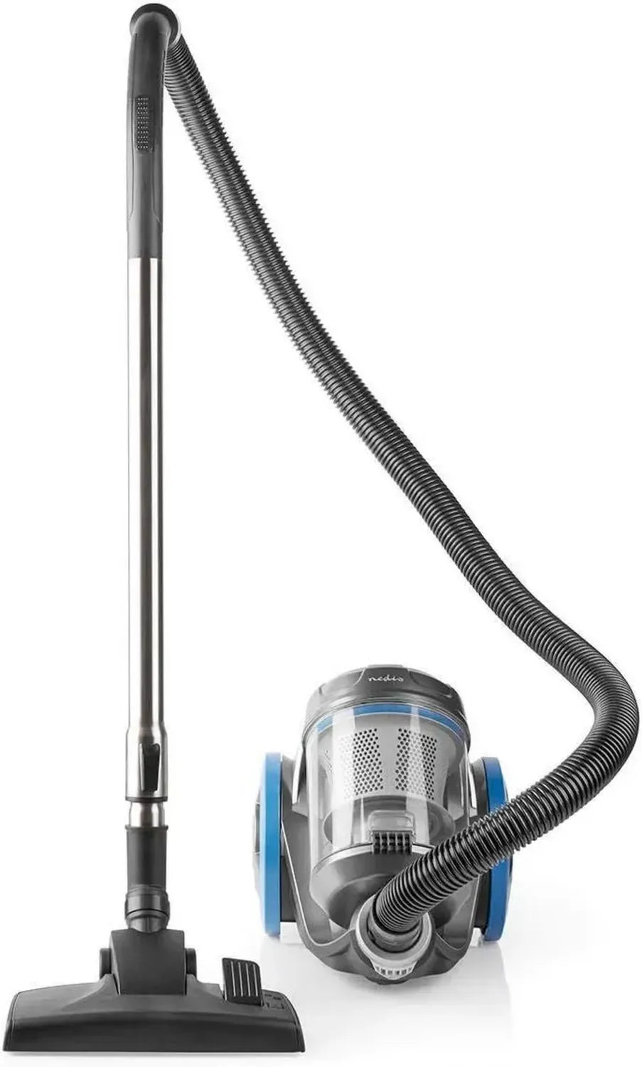 Beutelloser NEDIS Staubsauger - 700 W, 3.5 l Kapazität, Kombibürste, 8 m Radius, HEPA Filter, Anthrazit/Blau