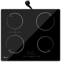 GIONIEN 60cm Induktionskochfeld mit Stecker, 4 Zonen, Brückenfunktion, 2800W