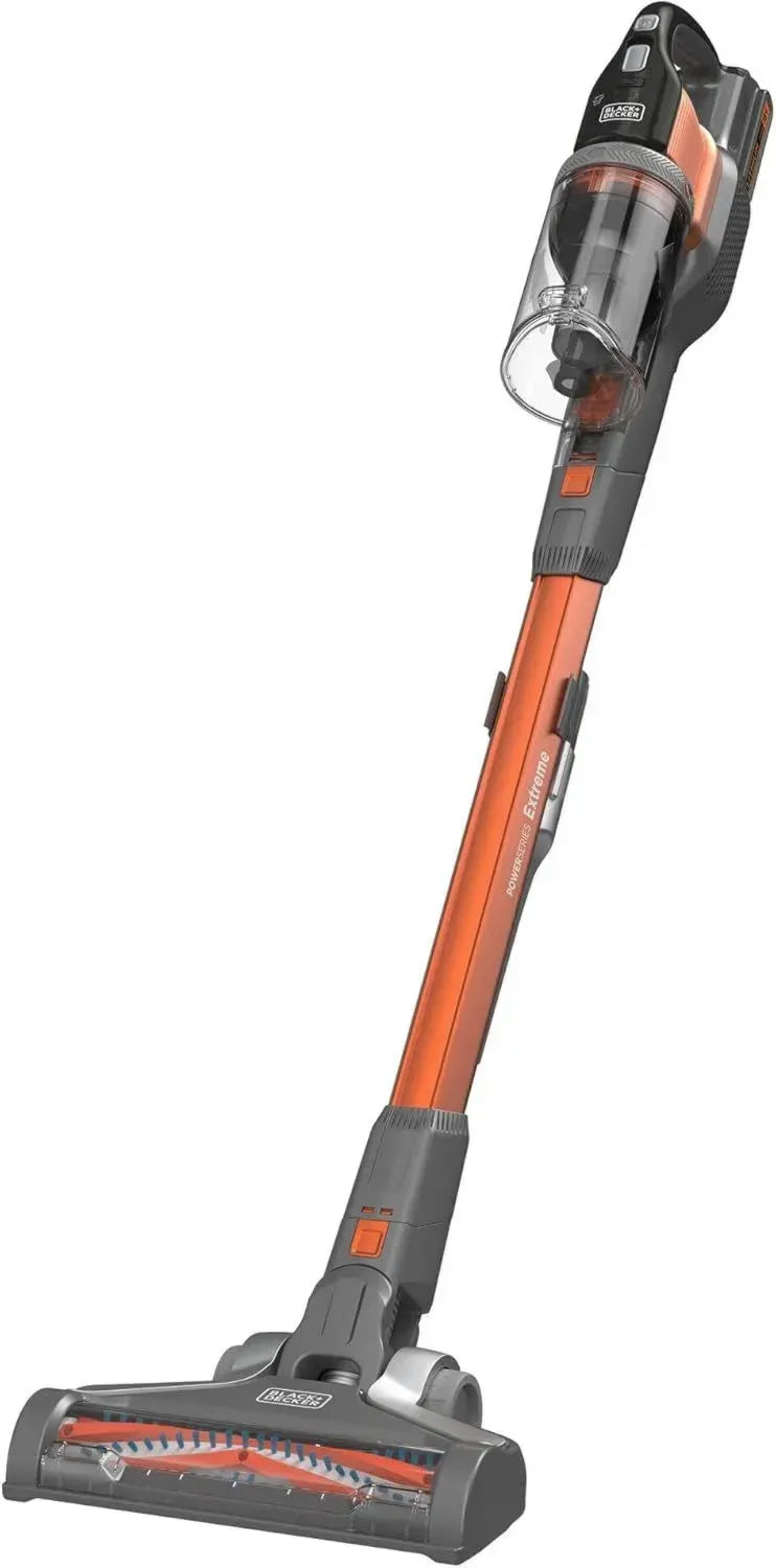 Black+Decker Kabelloser 4-in-1 Staubsauger (18V, 2.0Ah, ohne Beutel, Boden- und Handstaubsauger, Elektrobürste, inkl. Zubehör)