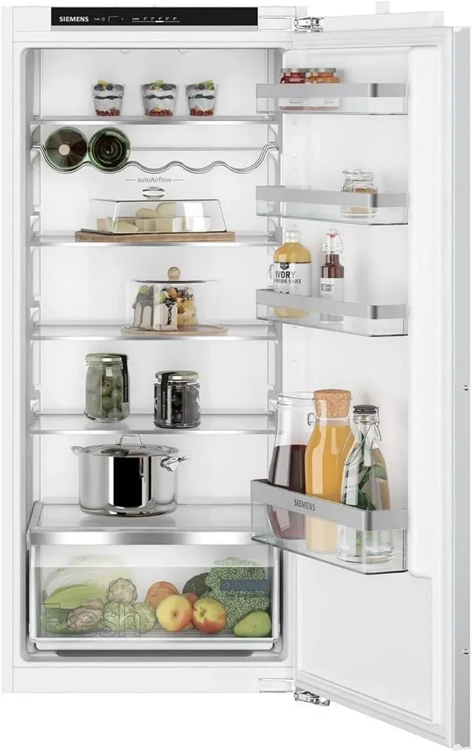 SIEMENS KI41RVFE0 iQ300 Einbau-Kühlschrank, 204 L, LED-Beleuchtung, freshBox für Obst und Gemüse, Flachscharnier