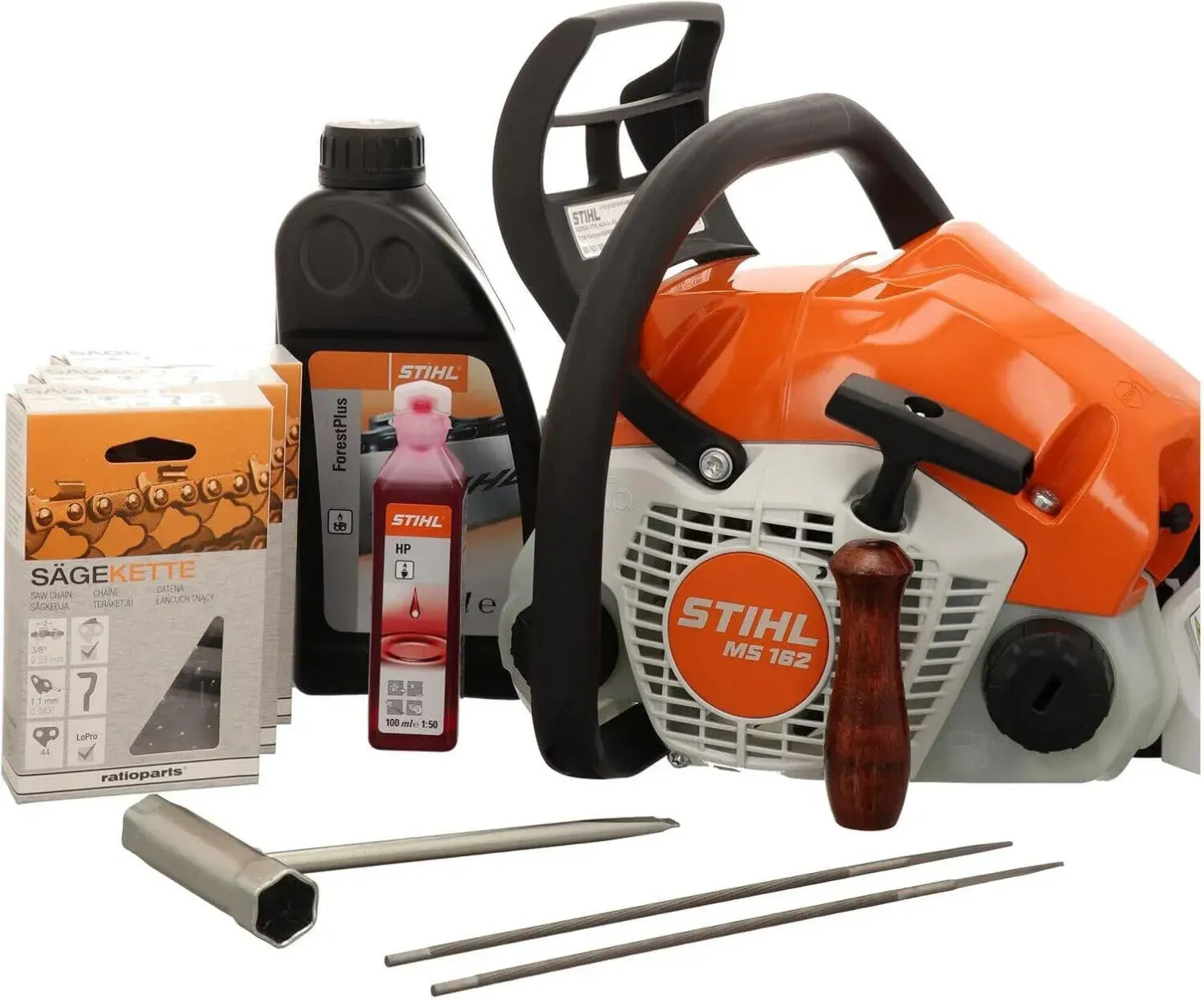 STIHL MS 162 Kettensäge Set mit Zubehör, 30 cm Schwert