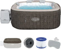 Bestway Lay-Z-SPA Energiesparender Whirlpool mit App-Steuerung für 6 Personen, HydroJet System, Eichen-Grau, 180x180x71 cm