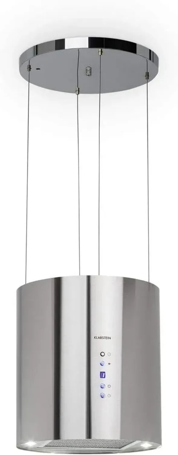 Klarstein Inselhaube, 583 m³/h, Deckenmontage, Umluft/Abluft, Aktivkohlefilter, modern, 3 Stufen