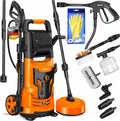 Hochdruckreiniger 2200W, 165 bar, 450 l/h mit 10m Schlauchtrommel und 9-teiligem Zubehörset