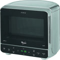 Whirlpool MAX 38 SL Kompakt-Mikrowelle mit Grill, 700W, 13L, Crisp & Schnellauftaufunktion, Platzsparend, Silber