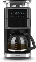BEEM Kaffeemaschine mit Mahlwerk, Edelstahl, 10 Tassen, Aroma-Plus, Timer