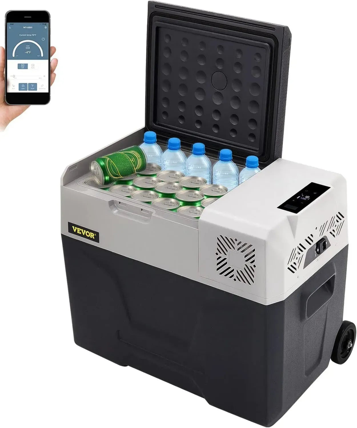 VEVOR 40L Tragbare Kompressor-Kühlbox aus Edelstahl für Auto und Camping