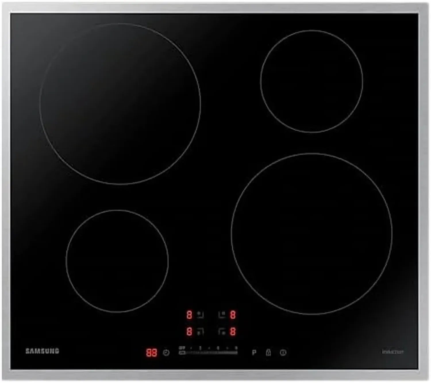Samsung NZ64M3707AK Einbau-Induktionskochfeld, 4 Zonen, 52 cm, Touch-Steuerung, QuickStop-Funktion