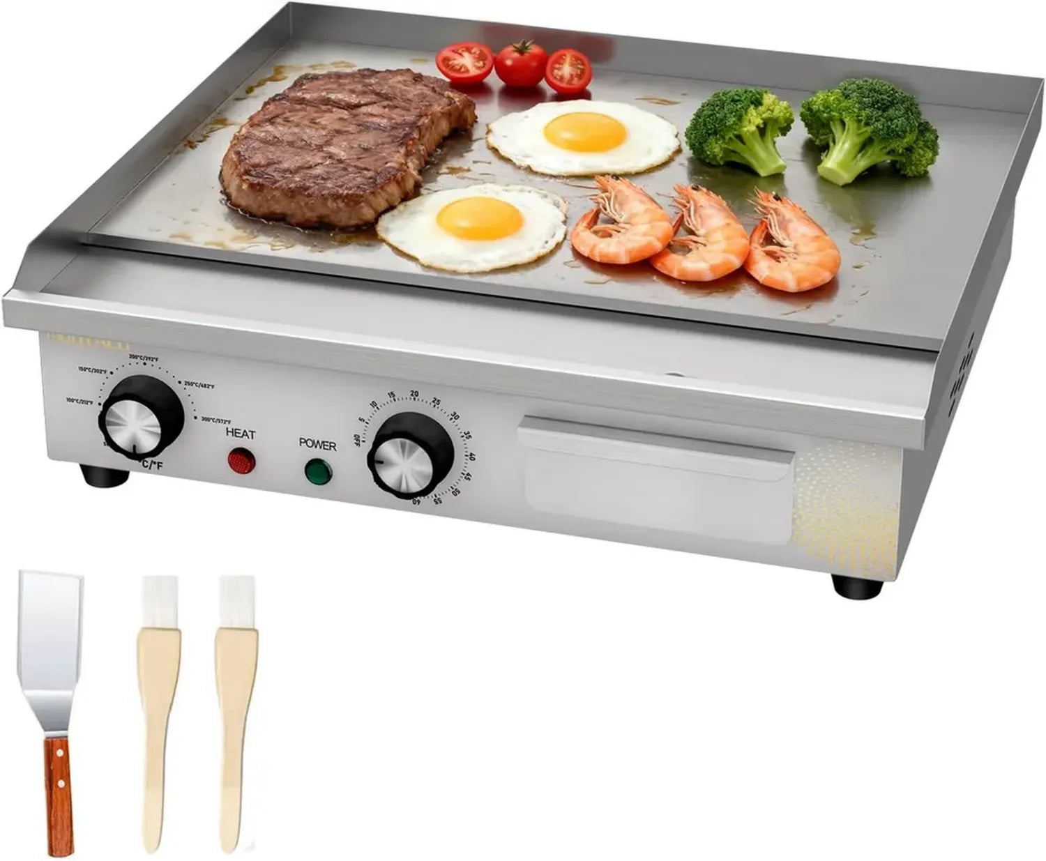 Profi Elektro-Tischgrill mit 45 cm Grillfläche und Timer