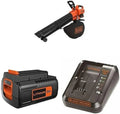 Black+Decker 36V Laubsauger und Laubbläser Set mit Häcksler, inkl. Akku, Ladegerät und Ersatzakku, Orange/Schwarz