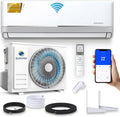 Hocheffiziente 24000 BTU Split-Klimaanlage mit Heizfunktion, A++ Energieklasse, WiFi-Steuerung und 4D-Luftstrom, inkl. Montagezubehör und vorgefüllt mit R32
