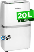 Effizienter 20L Luftentfeuchter mit 5,5L Tank & Smart Sensor