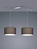 Helestra Certo Doppel-Pendelleuchte, anthrazit, rundes Design