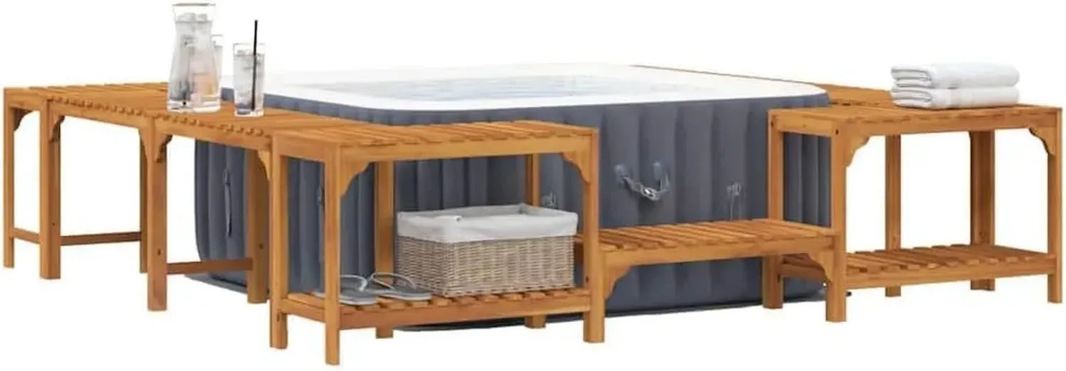 Garten-Whirlpoolgestell in Braun, 250 x 250 cm