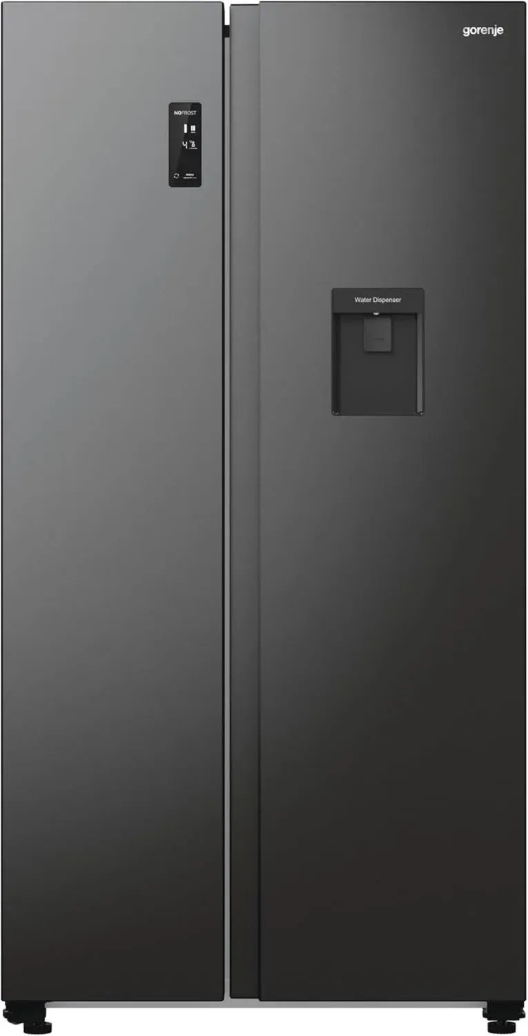 Gorenje Side-by-Side Kühl-Gefrierkombination, energieeffizient, NoFrostPlus, Inverter-Technologie, vielseitige Zonen, schnelles Gefrieren, 178,6 cm, schwarz