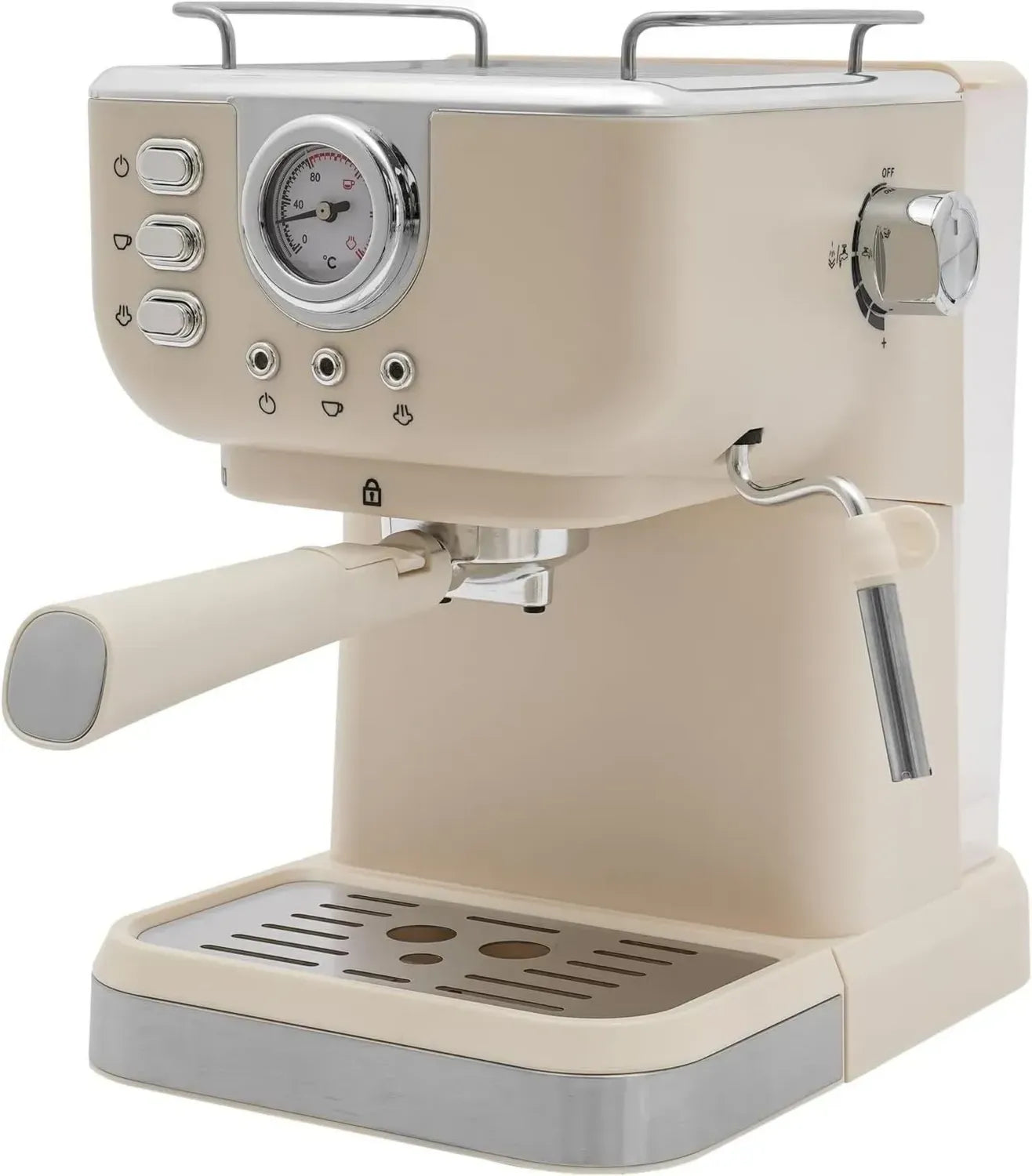 Kompakte 20-Bar-Espressomaschine mit 1,5L Milchaufschäumer für vielseitige Kaffeevariationen
