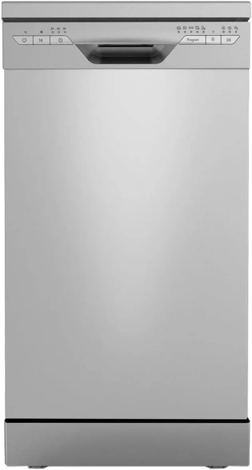 PKM 45cm Freistehender Geschirrspüler mit AquaStop, leise 49 dB