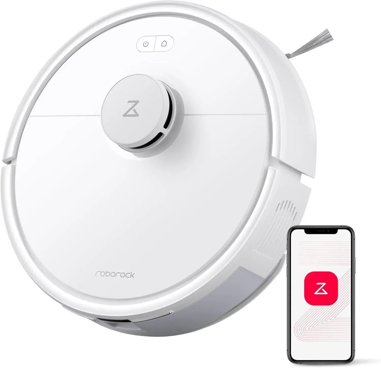 Roborock Q7 L5 Staubsaugerroboter, Anti-Verhedderung, 8000 Pa Saugleistung, präzise Navigation, smarte No-Go-Bereiche, ideal für Tierhalter (Weiß)