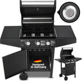 Juskys Gasgrill Louisiana mit 3 Brennern - 8,1 kW BBQ Wagen mit Thermometer