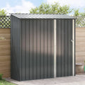 Metallgerätehaus Anthrazit 204 x 75 x 202 cm mit Schloss und Regenrinne