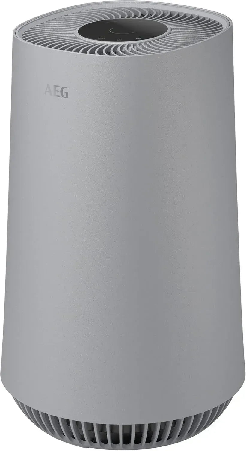 AEG AX31-201GY Luftreiniger mit antibakteriellem Filter, 99,6% Bakterienentfernung, leises LED-Display, WiFi-App, Effektivität bis 40 m², Automatikmodus, geräuscharm bei 26dB - Grau