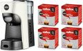 Lavazza A Modo Mio Tiny Eco Kaffeemaschine, Weiß, mit 64 Kapseln, aus recyceltem Kunststoff, 1450 W, 0,6L